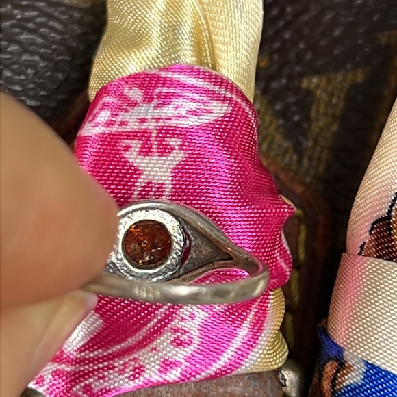 Amber Ring Sterling Silver Small - Picture 5 of 7